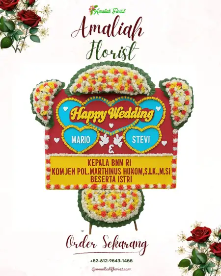 Papan Bunga Pernikahan Kalitlaga
